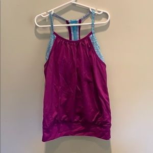Ivivva purple and blue double Dutch tank top